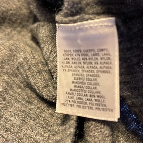 Anthropologie Moth Tan and Grey V-Neck Wool Sweater - Women’s Size Small - Picture 4 of 8